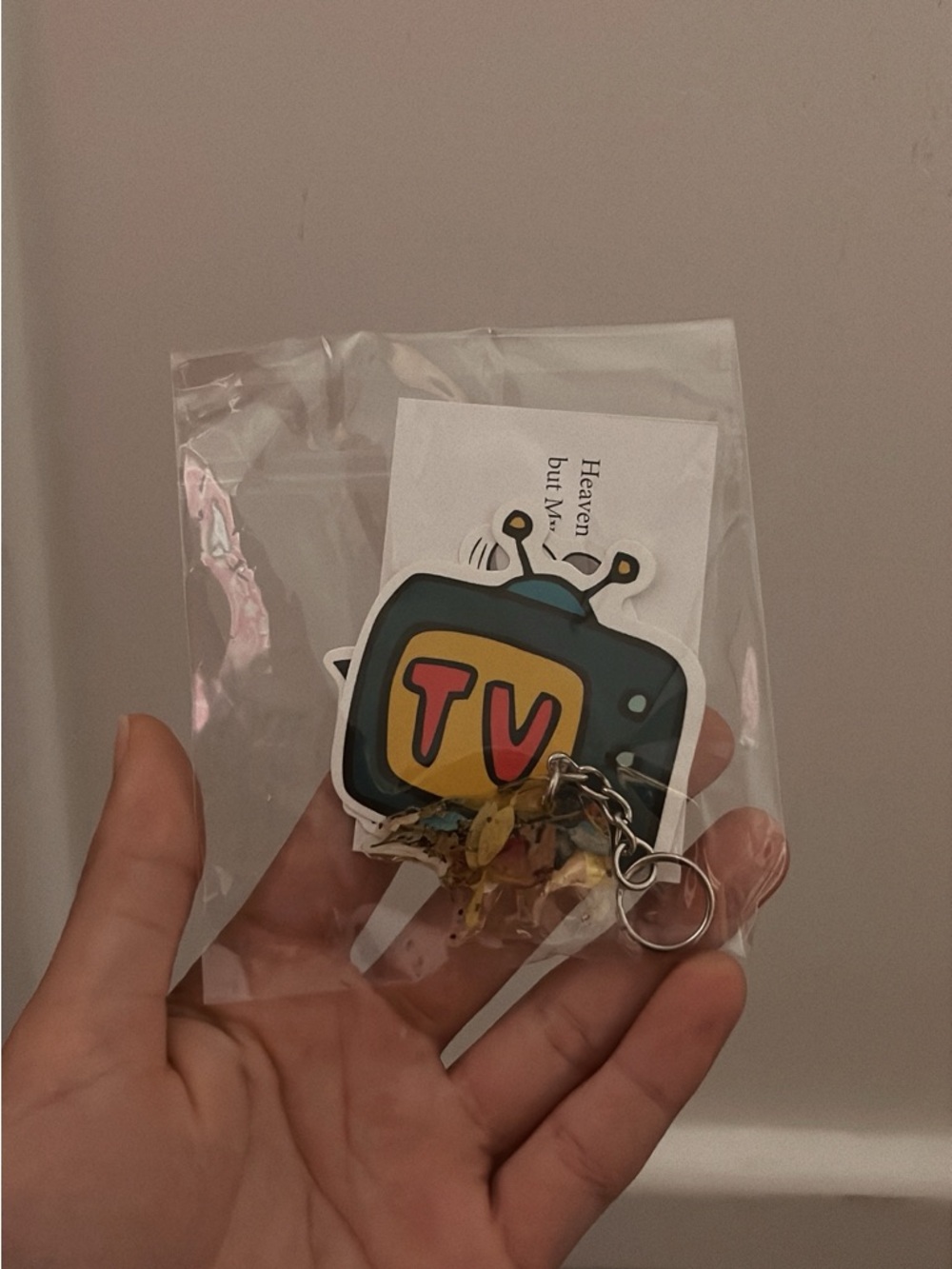 Cute TV Cartoon stickers with a keychain